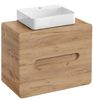 Waschtischunterschrank 60 cm Wotan Eiche Nb. LUTON-56-CRAFT Keramikbecken B/H/T ca. 60/67/46 cm Bild 3