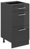 Küchenunterschrank R-Line Anthrazit Hochglanz 40 cm mit Schubladen, ohne Arbeitsplatte Vicco Bild 4