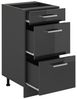 Küchenunterschrank R-Line Anthrazit Hochglanz 40 cm mit Schubladen, ohne Arbeitsplatte Vicco Bild 3