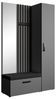 Beautysofa Garderobenschrank mit großem Spiegel und Kleiderstange MARGARET II+IV ein hoher eintüriger Kleiderschrank und ein komfortabler Schuhschrank Bild 4