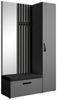 Beautysofa Garderobenschrank mit großem Spiegel und Kleiderstange MARGARET II+IV ein hoher eintüriger Kleiderschrank und ein komfortabler Schuhschrank Bild 5