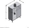 Kommode PLAU Schuhschrank Artisan Eiche ca. 15 Paar Schuhe ca. 69 x 94 x 33 cm Bild 4