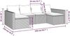 vidaXL Garten Lounge Set 2-TLG. mit Kissen, U-Form Grau Poly Rattan Bild 2