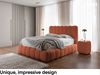 MEBLINI Polsterbett 200x200 mit Lattenrost ohne Matratze - CARLOS - Orange Boucle - Bubble Bett - Cloud Bett - Marshmallow Bed - Kopfteil Bett mit Stauraum Bild 2