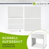 Juskys 'Melly' Schminktischhocker mit gepolstertem Kissen & Bezug aus Kunstleder, Holz weiß, 40 x 30 x 43 cm Bild 5