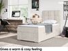MEBLINI Boxspringbett KAI 100x200 cm mit Bettkasten - H3/Beige Samt Gepolstert Einzelbett mit Topper & Taschenfederkern-Matratze - 100x200 Rechts Bild 4