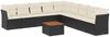 vidaXL 10-tlg. Garten-Sofagarnitur mit Kissen Schwarz Poly Rattan 3256021 Bild 2