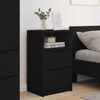 vidaXL Nachttische 2 pcs Schwarz 40 x 30 x 467 cm Holzwerkstoff 888910 Bild 4
