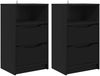 vidaXL Nachttische 2 pcs Schwarz 40 x 30 x 467 cm Holzwerkstoff 888910 Bild 2