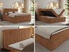 Mks Möbel 'Tiliano' Boxspringbett mit Kopfteil und Topper, Orange, 180x200 cm, H4 Bild 2
