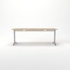 Rheinland Möbel Statio Schreibtisch 200x100 cm höhenverstellbar ±10 mm in Eiche – XXL-Bürotisch für Führungsebene & Konferenzräume, C-Fuß, Kabelwanne, einfache Montage, FSC® zertifiziert Bild 2