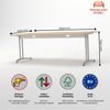 Rheinland Möbel Statio Schreibtisch 200x100 cm höhenverstellbar ±10 mm in Eiche – XXL-Bürotisch für Führungsebene & Konferenzräume, C-Fuß, Kabelwanne, einfache Montage, FSC® zertifiziert Bild 3