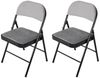 HTI-Living Klappstuhl Klappstuhl Wedigo Velvet Grau 2er-Set (Set, 2 St), Gästestuhl Familienfeiern Firmenveranstaltungen Bild 2