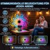 QUBEBU LED Solarleuchte 1/2/4 Stück Solarlaterne Mandala Wandleuchte, Solarlampen für Außen, LED fest integriert, 7 Farben RGB Wandlamp, Decorative Solar Mandala Lights Gartendeko, LED Gartenleuchte, Solarlaterne für Hof Rasen Wege Terrasse Yard Dekor Bild 4
