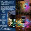QUBEBU LED Solarleuchte 1/2/4 Stück Solarlaterne Mandala Wandleuchte, Solarlampen für Außen, LED fest integriert, 7 Farben RGB Wandlamp, Decorative Solar Mandala Lights Gartendeko, LED Gartenleuchte, Solarlaterne für Hof Rasen Wege Terrasse Yard Dekor Bild 3