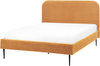 Bett mit Lattenrost Cord FLAYAT 140 x 200 cm Orange Bild 4