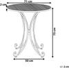 Beliani 'CILENTO' Gartentisch, Metall Grau Bild 2
