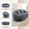 LVHOM Sitzsack XXL, Bean Bag mit Sitzpuff, Bodensofa mit 2 Kissen, 2-Sitzer-Sofa aus Chenille, 145x95x63cm Bild 3