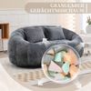 LVHOM Sitzsack XXL, Bean Bag mit Sitzpuff, Bodensofa mit 2 Kissen, 2-Sitzer-Sofa aus Chenille, 145x95x63cm Bild 4