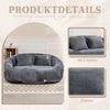 LVHOM Sitzsack XXL, Bean Bag mit Sitzpuff, Bodensofa mit 2 Kissen, 2-Sitzer-Sofa aus Chenille, 145x95x63cm Bild 5