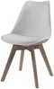 Vente-unique 'JODY' Stuhl 6er-Set, Polypropylen, Weiß, Natur, 6 Bild 3
