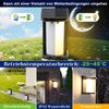 ZMH Solarlampen für Außen mit Bewegungsmelder - 2ER Solar Wandleuchte Aussen Solarleuchte Garten Outdoor 2 Modi Wasserdichte Aussenleuchte 3000K Warmweiß LED Aussenlampe für Hof Stufen Haustür Flur Bild 5