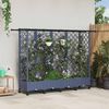vidaXL Hochbeet mit Rankgitter und Dach Grau 202,5 x 40 x 127 cm PP 3423162 Bild 1