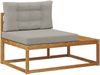 vidaXL Outdoor Endsofa mit Kissen Natur 115 x 83 x 73 cm 900553 Bild 2