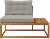 vidaXL Outdoor Endsofa mit Kissen Natur 115 x 83 x 73 cm 900553 Bild 4