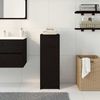 vidaXL Badezimmerschrank mit Tür Schwarz Eichen-Optik 32 x 34 x 90 cm 863419 Bild 4