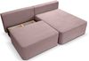 Ecksofa (B/H/T: 213x95x158 cm) in Altrosa Bild 3
