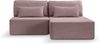 Ecksofa (B/H/T: 213x95x158 cm) in Altrosa Bild 2