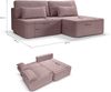 Ecksofa (B/H/T: 213x95x158 cm) in Altrosa Bild 5