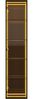 Flieks LED Vitrinenschrank 30×30×160 cm, Glasvitrine schwarz, Vitrine mit Aluminiumrahmentür, verstellbare Einlegeböden, gehärtetes Glas Bild 5
