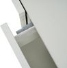 Sideboard 130x40x70 cm, Weiß hochglänzend mit Hell-Eiche Akzenten, 2 Schubladen & Türen, skandinavischer Minimalismus,Weiß und Licht Eiche Bild 4
