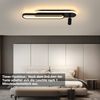 Deckenlampe Wohnzimmer ZMH LED Deckenleuchte: 46W Schwarz Küchenlampe Dimmbar mit 1 Deckenstrahler & Fernbedienung Modern Design 3000K - 6500K Schlafzimmerlampe für Haus Wohnung Galerie (Schwarz) Bild 5