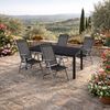 5-tlg Gartenmöbel Gartengarnitur Outdoor 125x70 cm Anthrazit/Schwarz Bild 1
