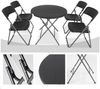 Sekey Garten-Essgruppe 5-teilig Essgruppe Gartenmöbel-Set für 4 Personen Balkonset klappbar, (5-tlg), Klapptisch und 4er Set Klappstühle aus Polyrattan Bild 3