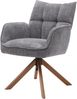 Armlehnstuhl >Marilla< (2er-Set) drehbar, Federkern, Chenille graphit - 59x86x65 (BxHxT) Bild 2