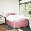 vidaXL Boxspringbett mit Matratze Rosa 120x190 cm Samt 3290003 Bild 5