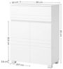 Vasagle Badkommode Badezimmerschrank, verstellbare Regalebene & Standfüße, MDF weiß, 60 x 30 x 80 cm Bild 4