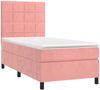 vidaXL Boxspringbett mit Matratze & LED Rosa 100x200 cm Samt 3136112 Bild 3