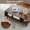 COSTWAY Couchtisch (1-St), mit Stauraum, 2 stufiger Wohnzimmertisch Holz 80x45x30cm Bild 2