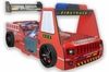 Autobett Kinderbett 90x200 Feuerwehrbett "Rio Firetruck" Hochglanz mit LED Leuchte Rot Bild 2