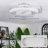 hofstein Deckenleuchte Ventilator aus Metall/Kunststoff in Weiß, LED wechselbar, 2700-6500 Kelvin, mit Fernbedienung dimmbar/steuerbar, Deckenleuchte, 1 x LED 45 Watt Bild 4