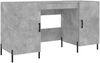 vidaXL Schreibtisch Betongrau 140x50x75 cm Holzwerkstoff 829560 Bild 2