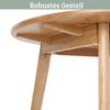 Esstisch rund Holz EGGI - 115cm, massives Eichenholz | Küchentisch für Esszimmer Wohnzimmer Esszimmertisch | Braun Bild 5