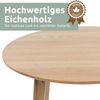 Esstisch rund Holz EGGI - 115cm, massives Eichenholz | Küchentisch für Esszimmer Wohnzimmer Esszimmertisch | Braun Bild 4