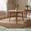 Esstisch rund Holz EGGI - 115cm, massives Eichenholz | Küchentisch für Esszimmer Wohnzimmer Esszimmertisch | Braun Bild 3