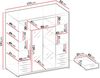Kleiderschrank Elena 4D6S (Farbe: Lefkas Eiche, ohne Schrankaufsatz) Bild 4